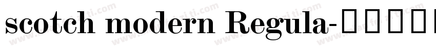 scotch modern Regula字体转换